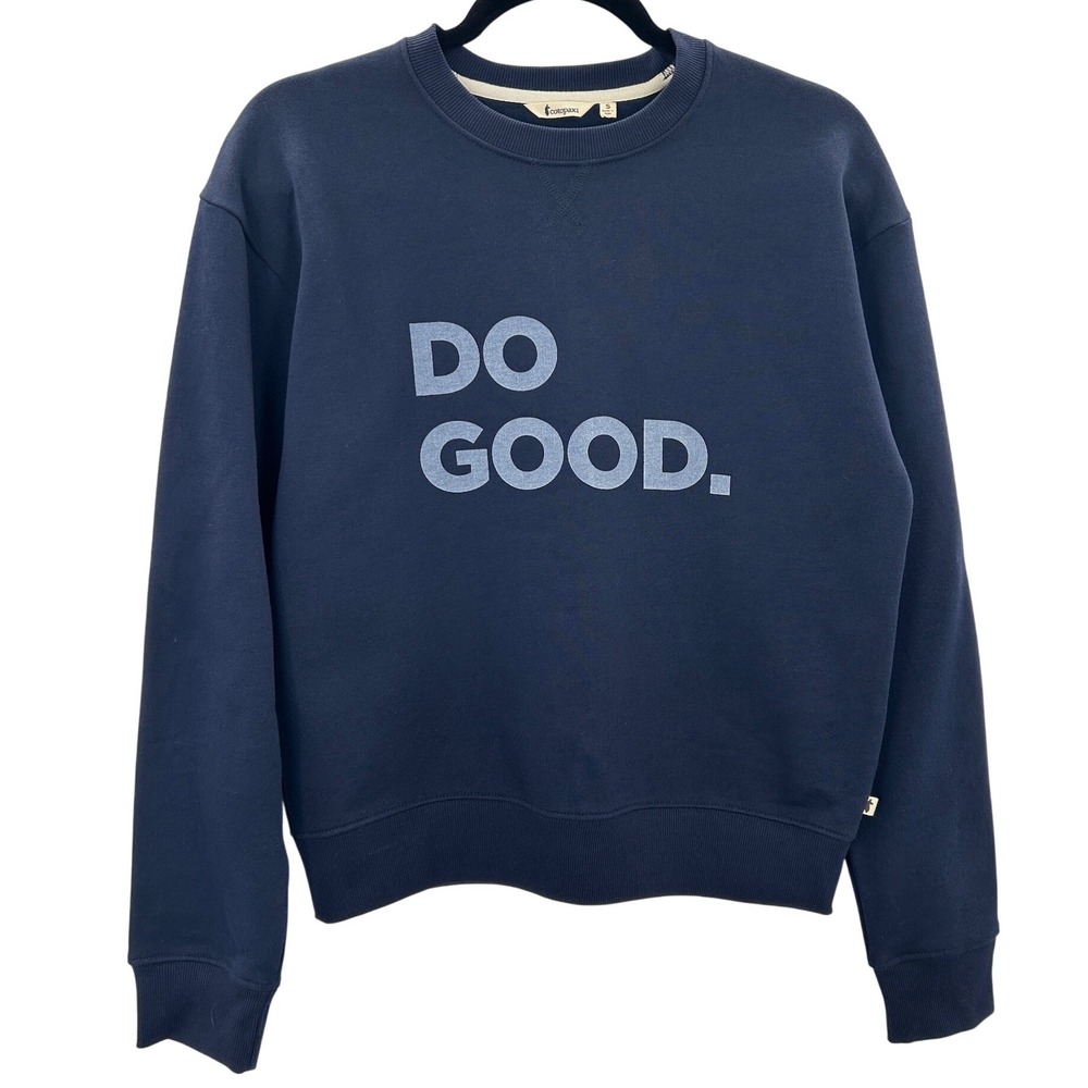 Cotopaxi Do Good Crewneck Sweatshirt Navy Blue Women Small Organic Cotton Blend - Picture 2 of 9